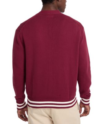 Men's Embossed Logo Cardigan Sweater