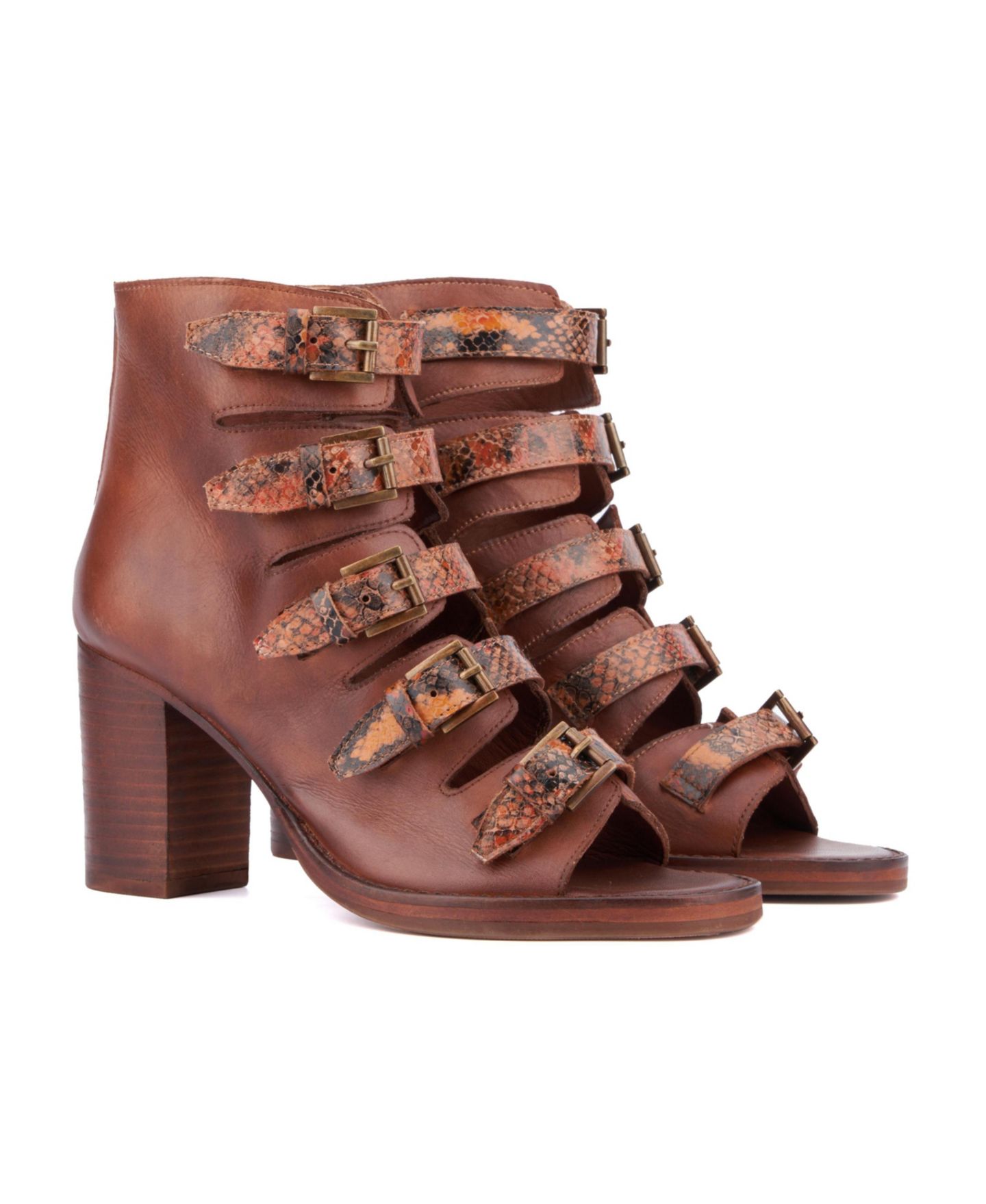 Женские сандалии Vintage Foundry Co Lauralyn Heel, цвет: Коньячный — фото 5