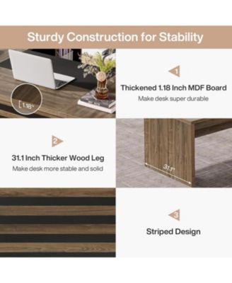 62.2" MDF L-Shaped Mobile File Cabinet, Storage Shelves & Lockable Casters Executive Desk