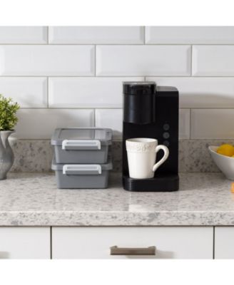 USA 2.7 Qt. Plastic Storage Bins with Lids, Secure Latch, Gray 4Pk