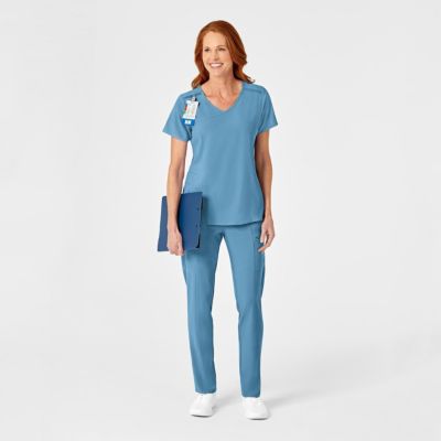 RENEW Women's Mock Wrap Scrub Top