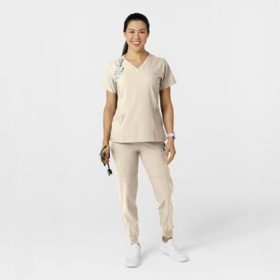 Plus Size W123 Comfort Waist Cargo Jogger Scrub Pant