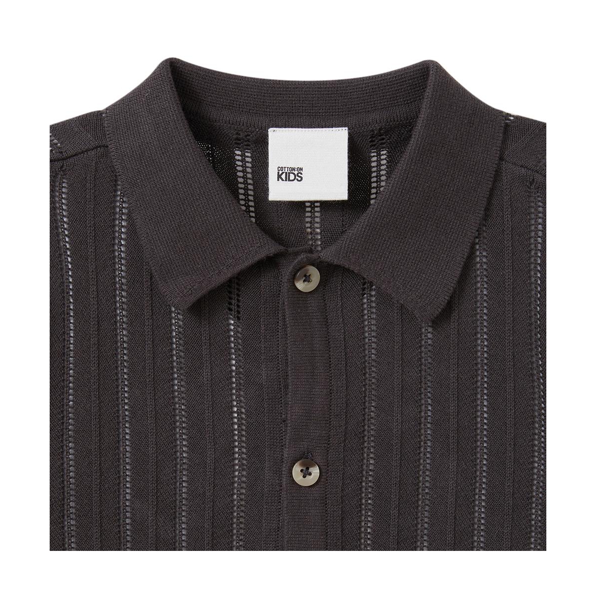 Cotton On Toddler Boy's Cabana Knitted Long Sleeve Shirt -pointelle