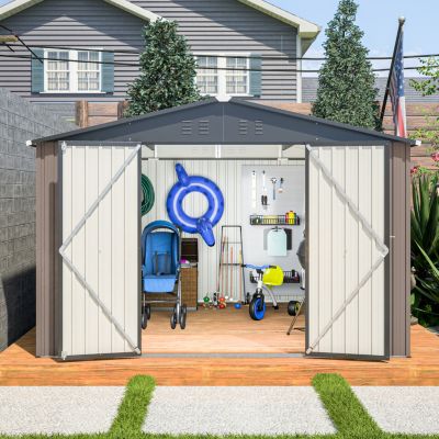 Streamdale 10' Metal Storage Shed with Lockable Doors
