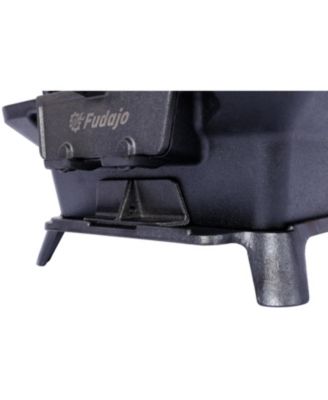 Streamdale Oval Cast Iron Grill Outdoor Charcoal Grill & Skillet