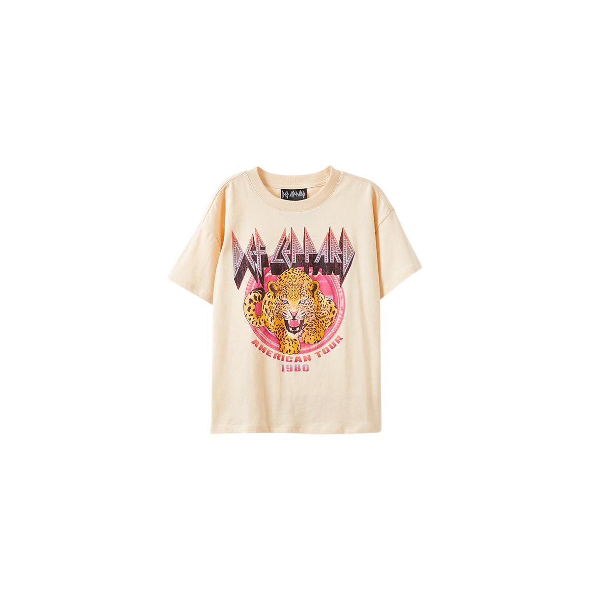 Cotton On Girls Little/Big License Drop Shoulder Short Sleeve Tee -buttercream
