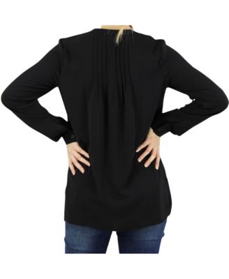 Maternity Pleated Convertible Sleeves Top