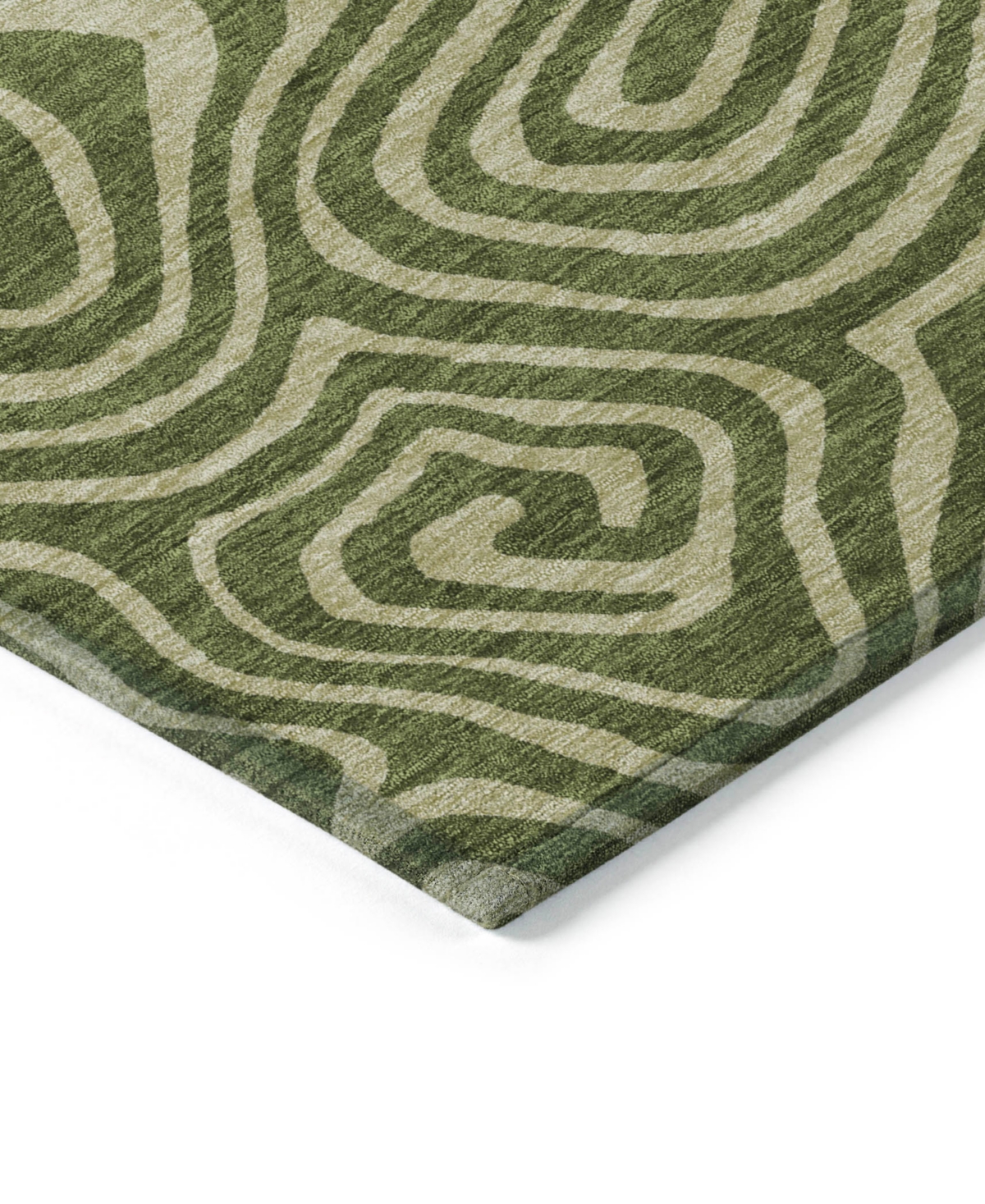 Addison Chantille Machine Washable Acn1020 5'x7'6''area Rug In Olive