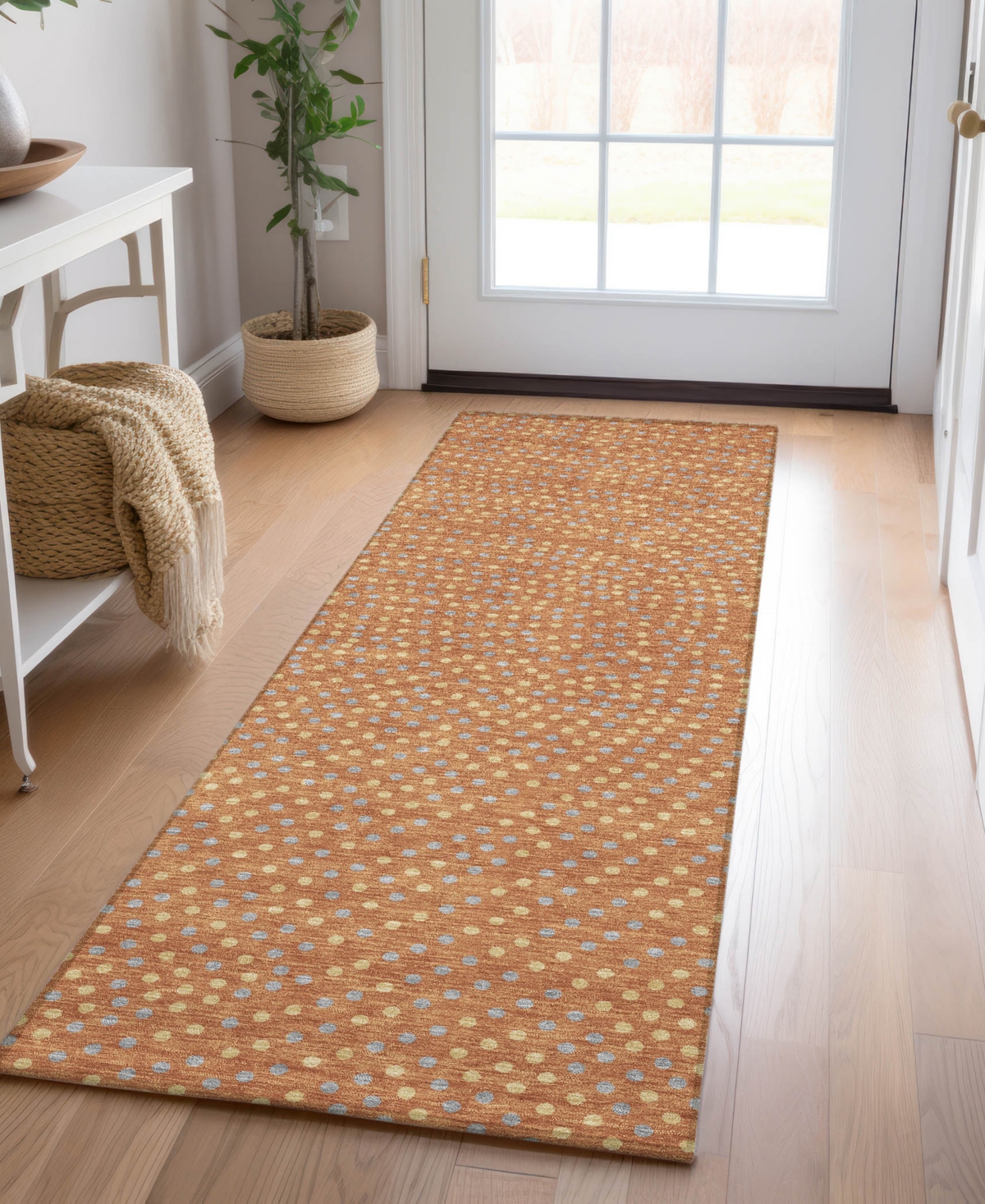 Addison Chantille Machine Washable Acn1021 2'3''x7'6'' Runner Area Rug In Paprika