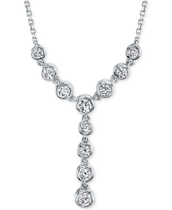 Macy's - Diamond Lariat Necklace (1/2 ct. t.w.) in 14k White or Yellow Gold