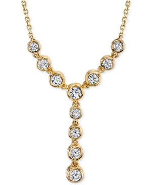 image of Sirena Energy Diamond Lariat (1/2 ct. t.w.) Necklace in 14k White or Yellow Gold