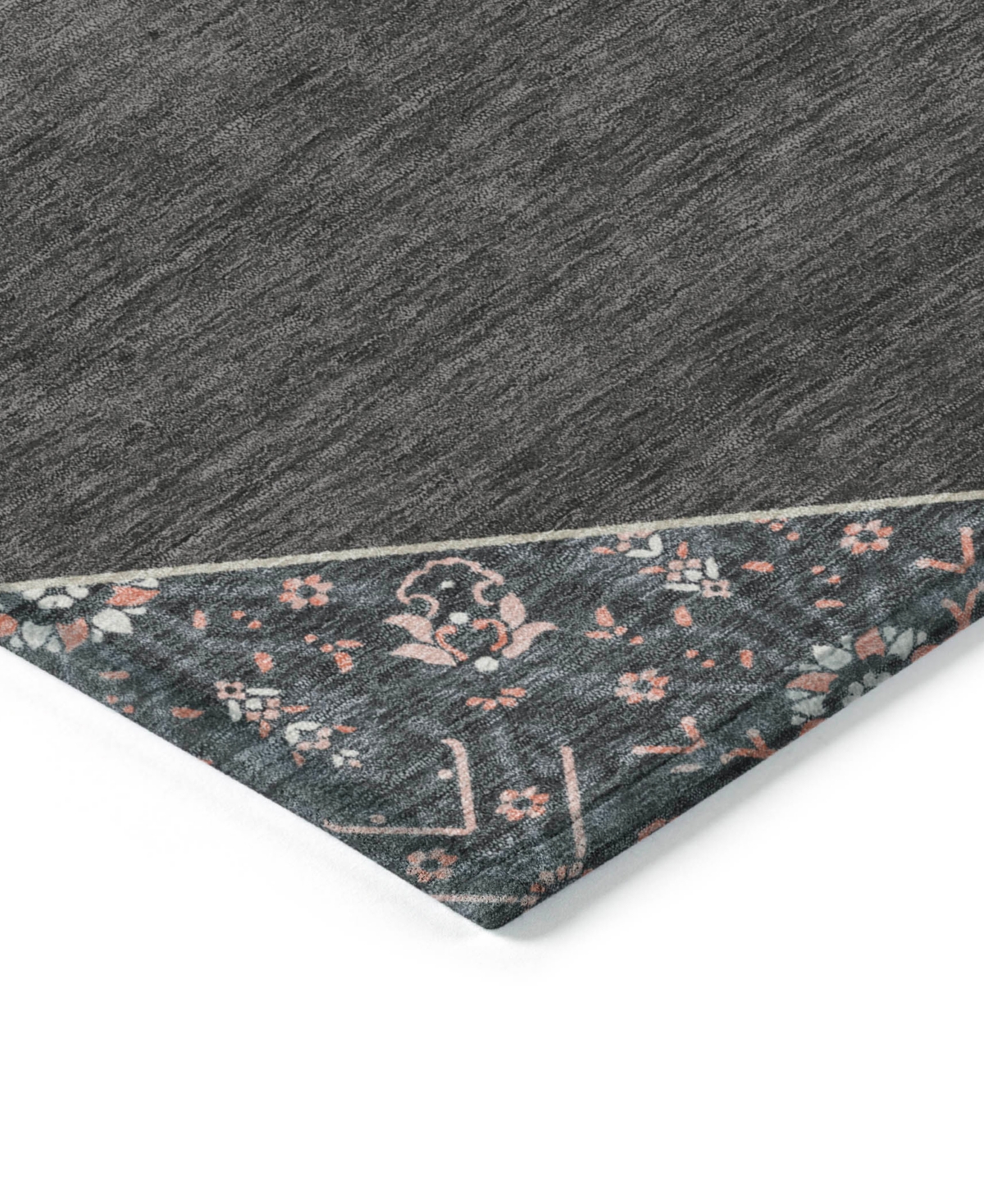 Addison Chantille Machine Washable Acn1011 9'x12' Area Rug In Charcoal