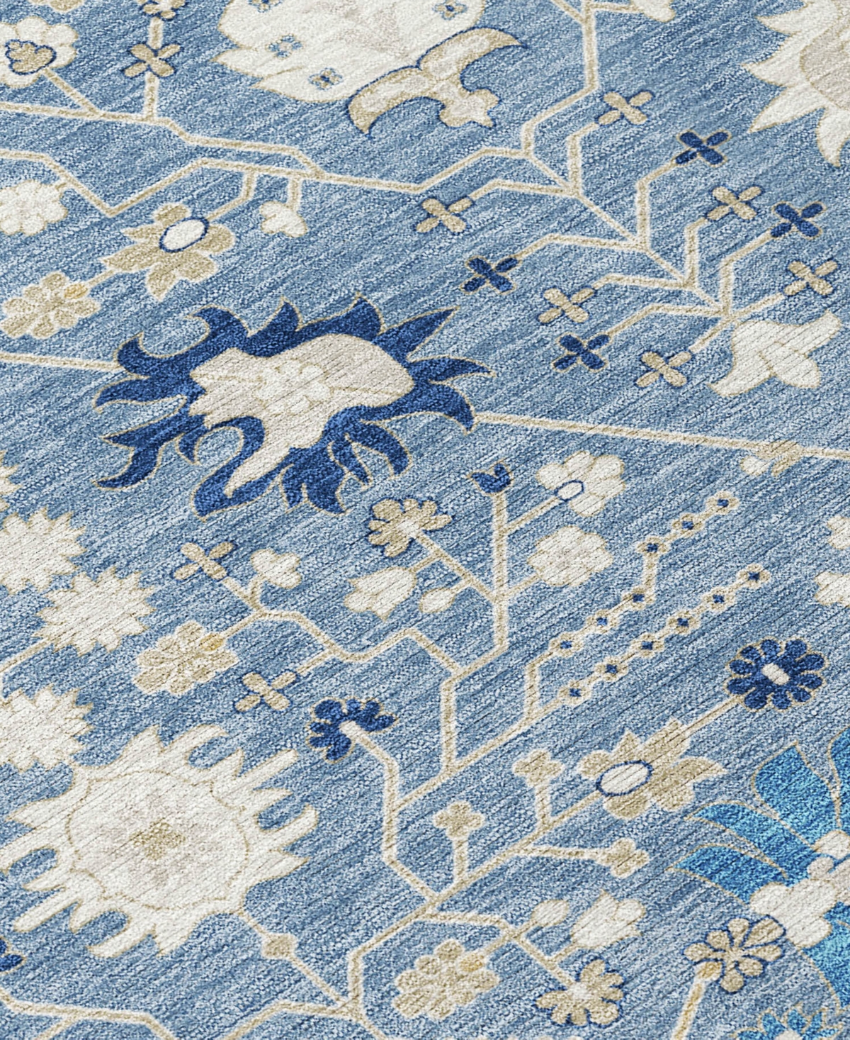 Addison Chantille Machine Washable Acn1009 8'x8' Round Area Rug In Denim