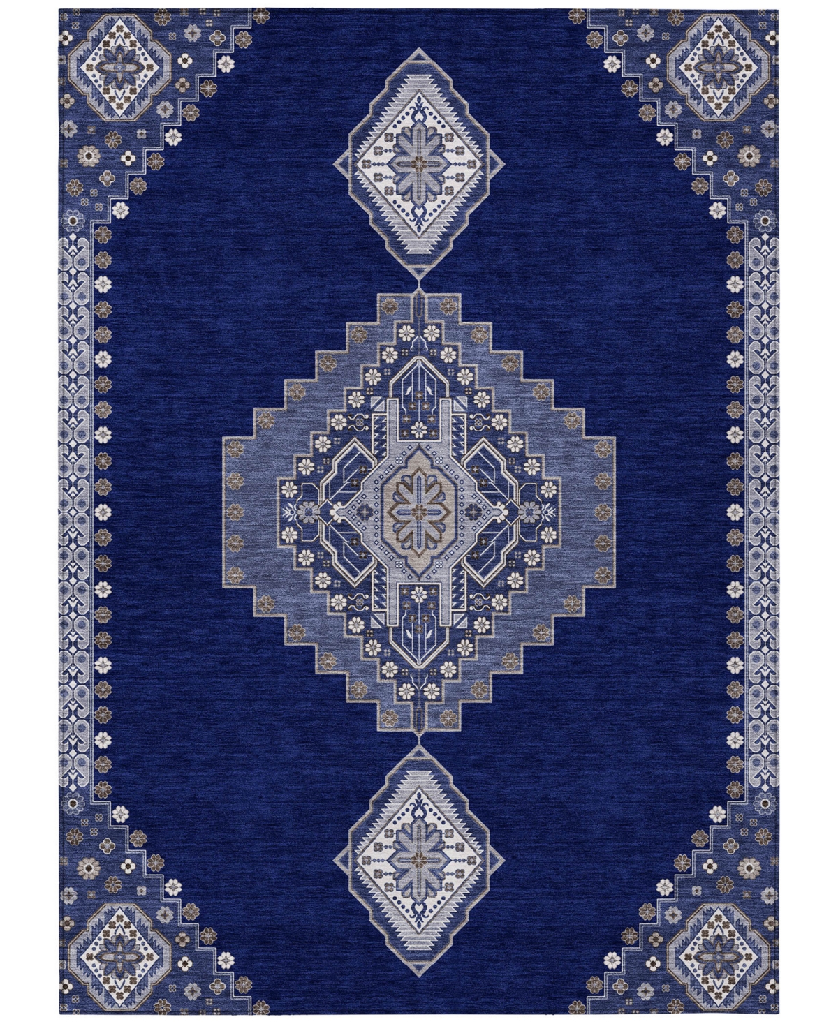 Addison Chantille Machine Washable Acn1014 2'6"x3'10" Area Rug In Navy