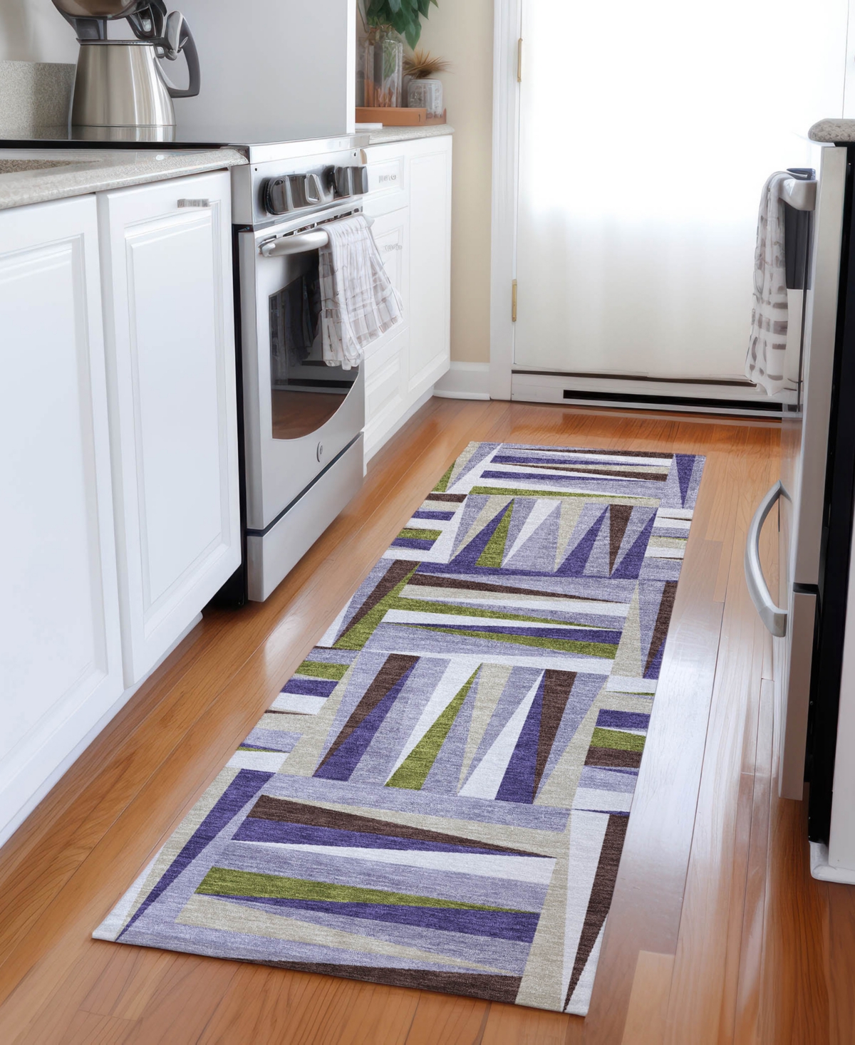 Addison Chantille Machine Washable Acn1012 2'3"x7'6" Runner Area Rug In Lavender