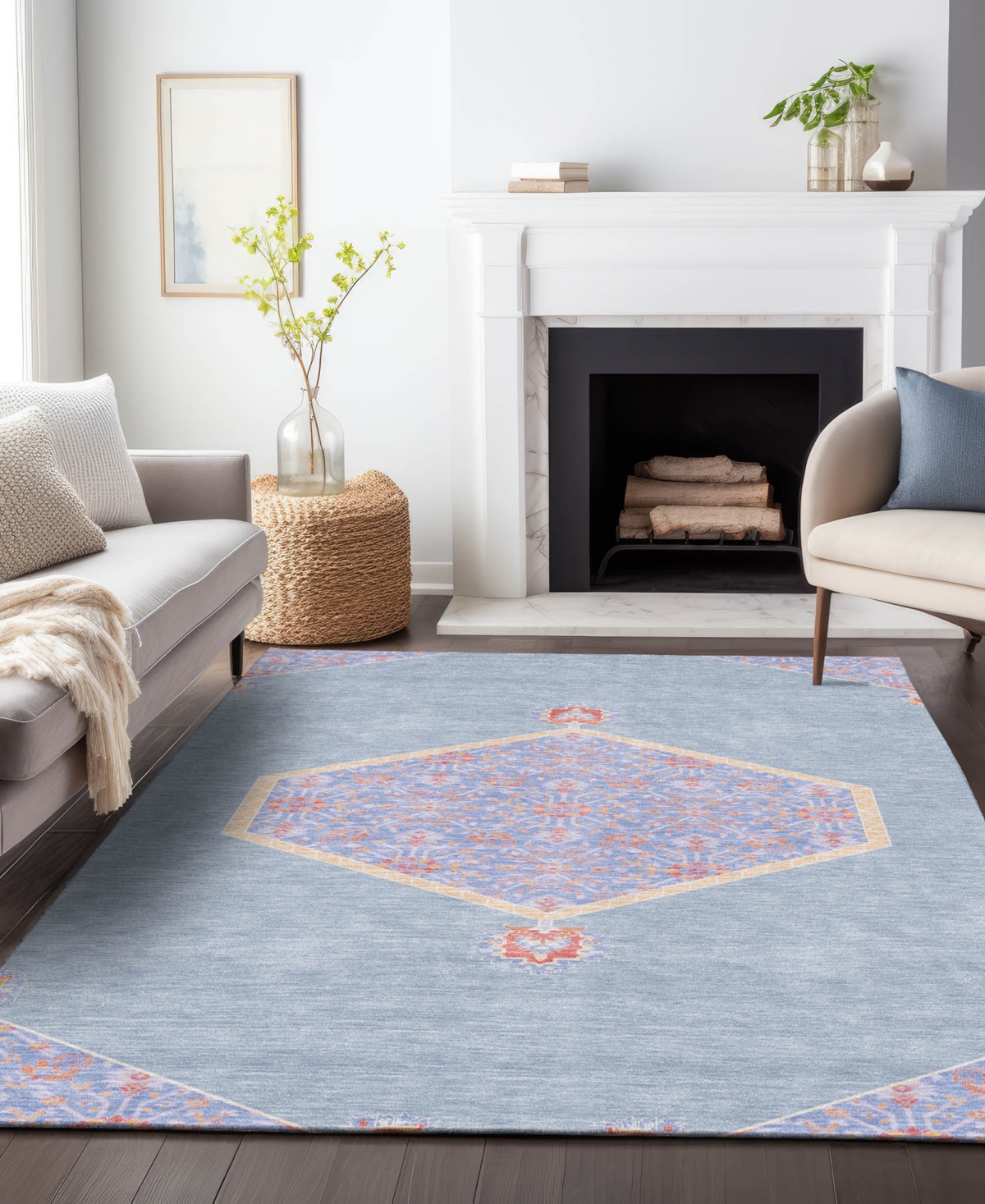 Shop Addison Chantille Machine Washable Acn1011 10'x14' Area Rug In Denim