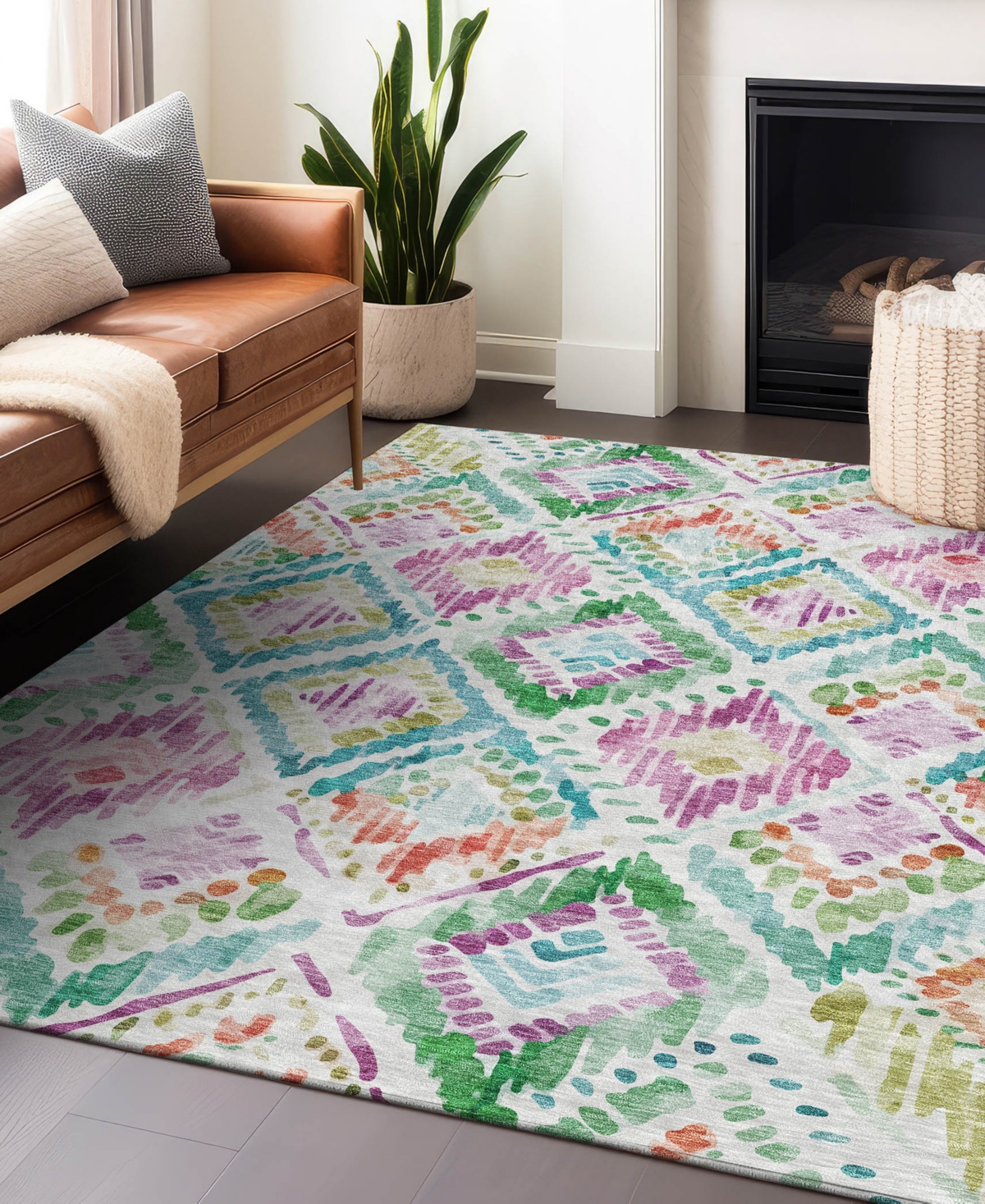 Addison Chantille Machine Washable Acn1088 8'x10' Area Rug In Teal