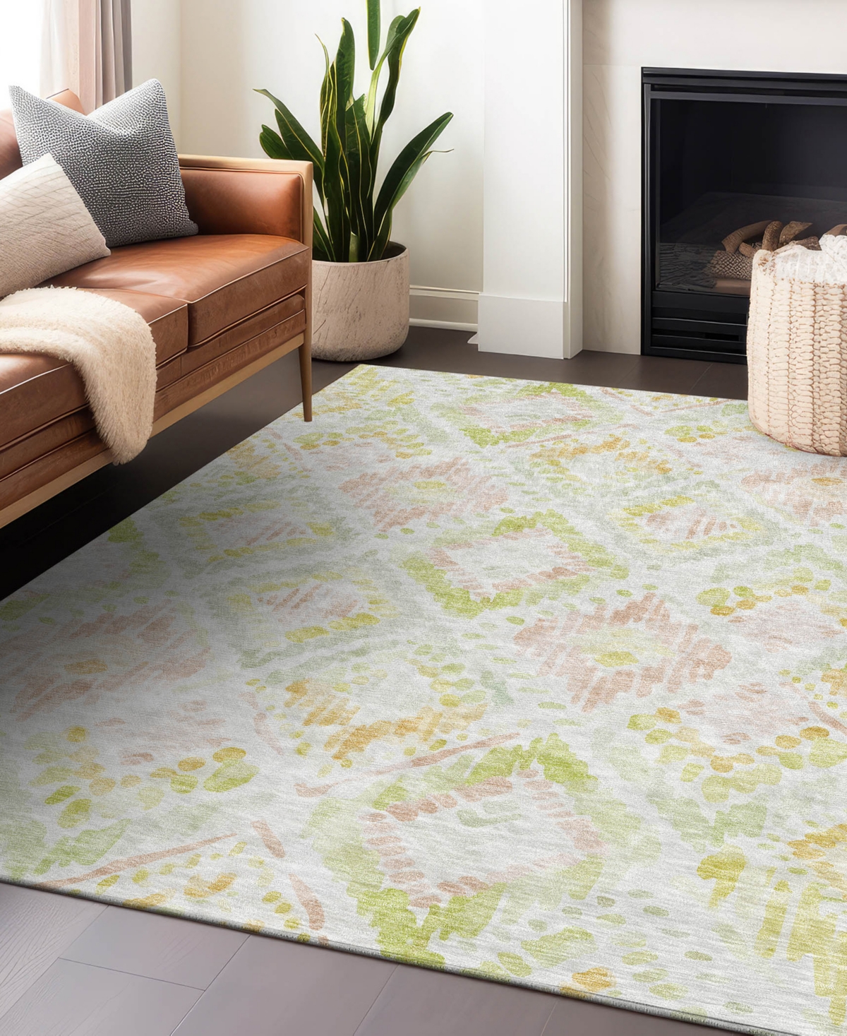 Addison Chantille Machine Washable Acn1088 8'x10' Area Rug In Pink