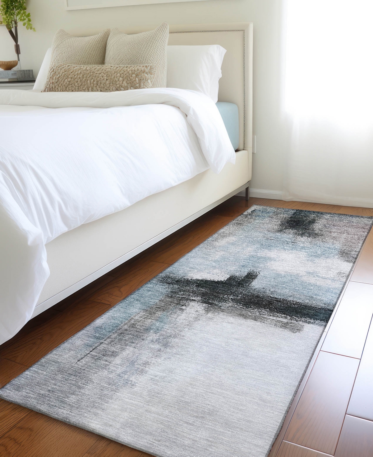 Addison Chantille Machine Washable Acn1097 2'3"x7'6" Runner Area Rug In Blue