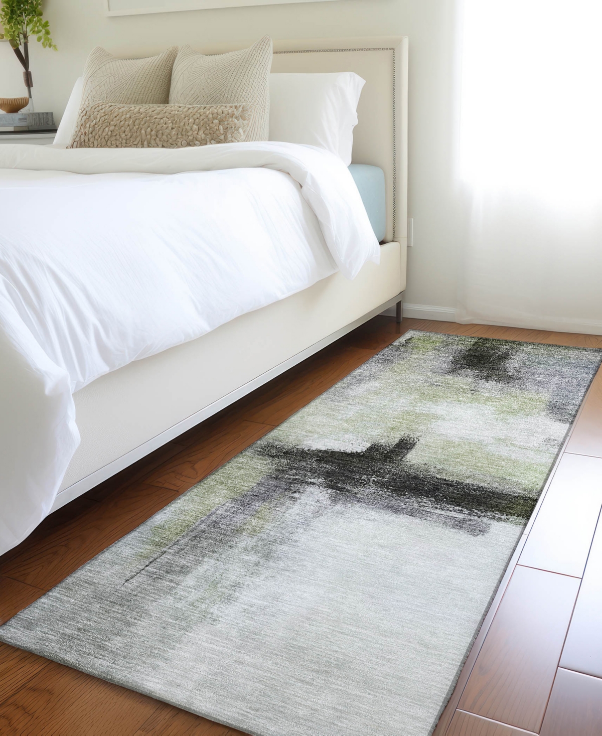 Addison Chantille Machine Washable Acn1097 2'3"x7'6" Runner Area Rug In Sage