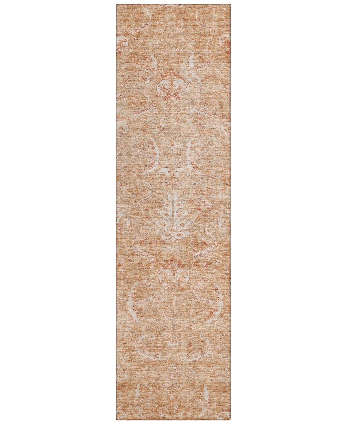Addison Chantille Machine Washable Acn1083 2'3"x7'6" Runner Area Rug In Salmon