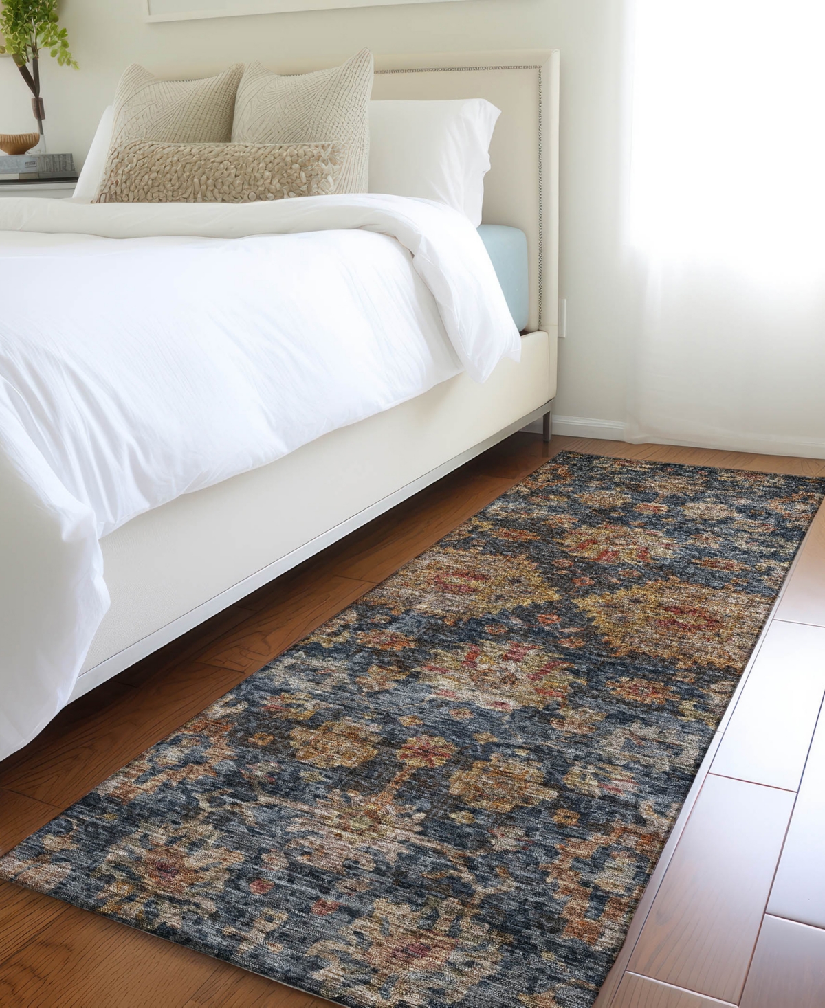 Addison Chantille Machine Washable Acn1094 2'3"x7'6" Runner Area Rug In Navy