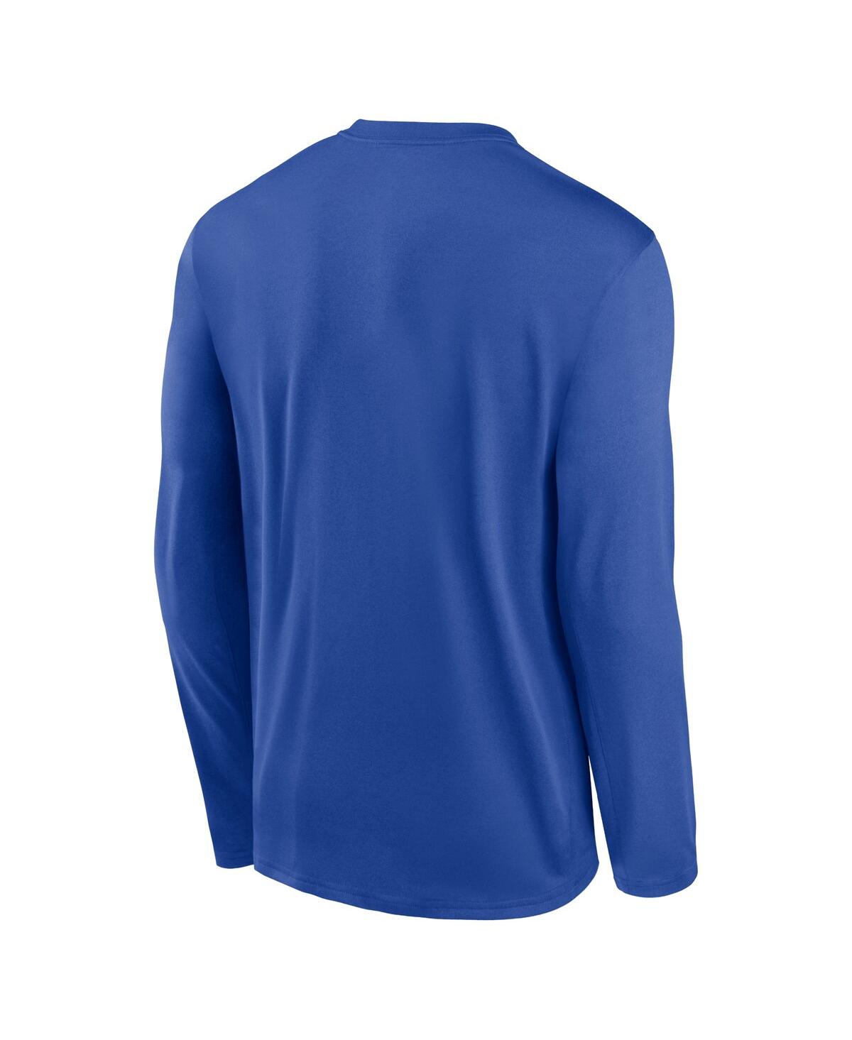Nike Men's Royal Duke Blue Devils Alternate Logo Lockup Legend Performance Long Sleeve T-shirt In Royal
