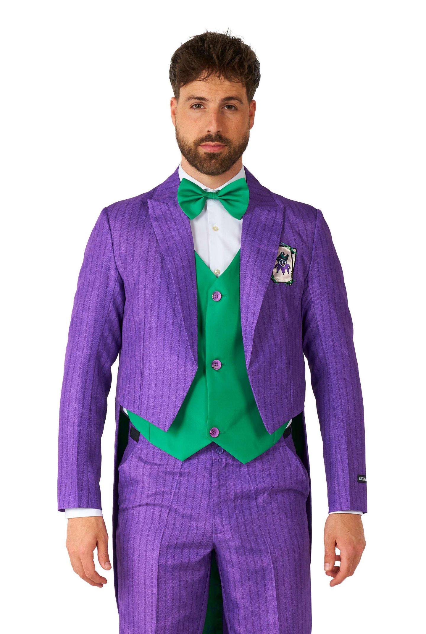 Suitmeister Men's Official DC Comics Joker Tailcoat Costume Suits, цвет: Фиолетовый — фото 4