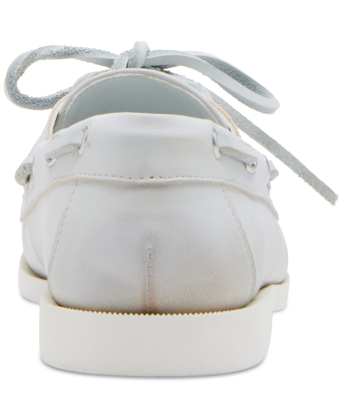 Shop Madden Girl Charter Boat Shoe Loafers In White Distressed