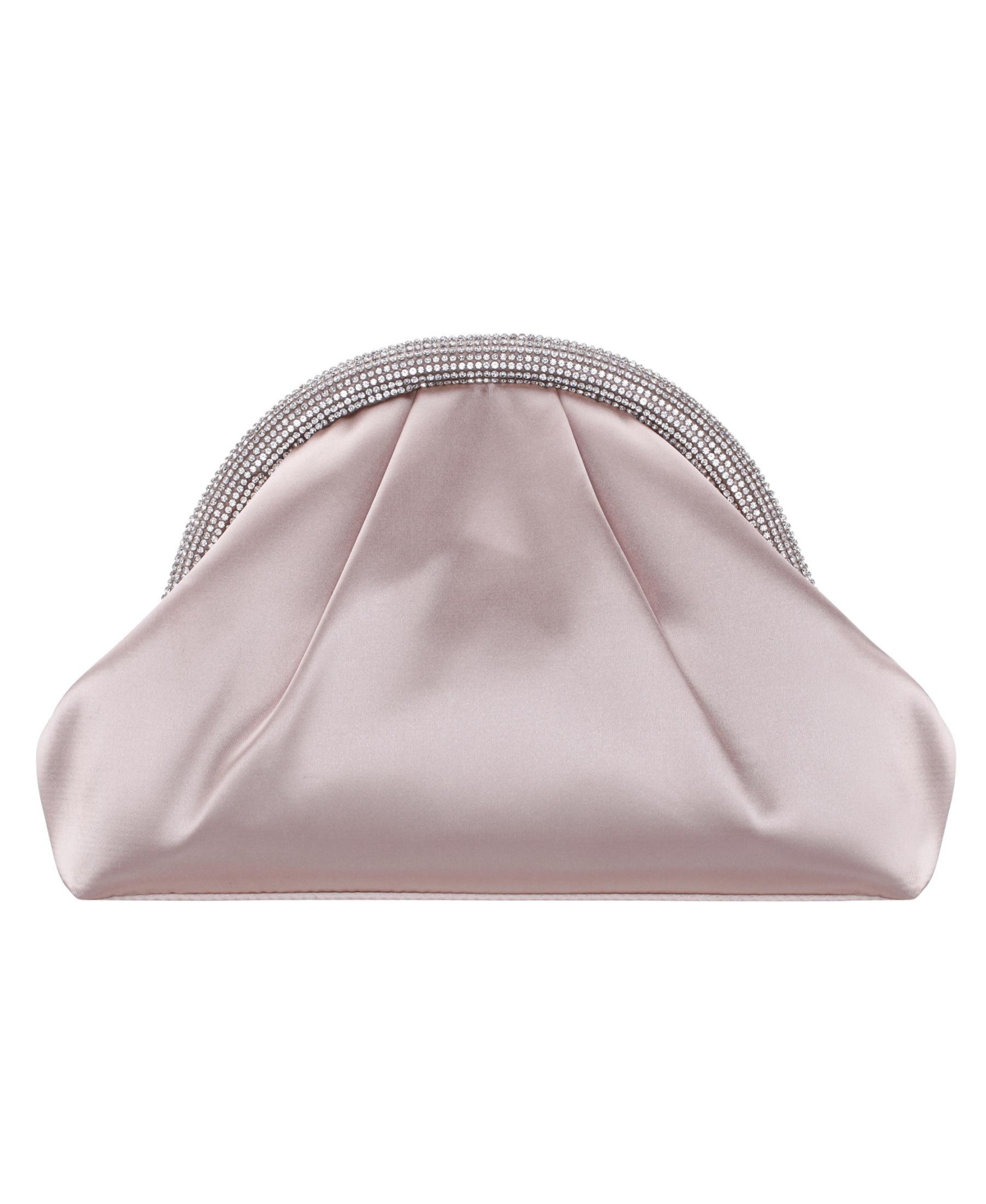 Nina Crystal Trim Frame Magnetic Clutch In Ivory,rose