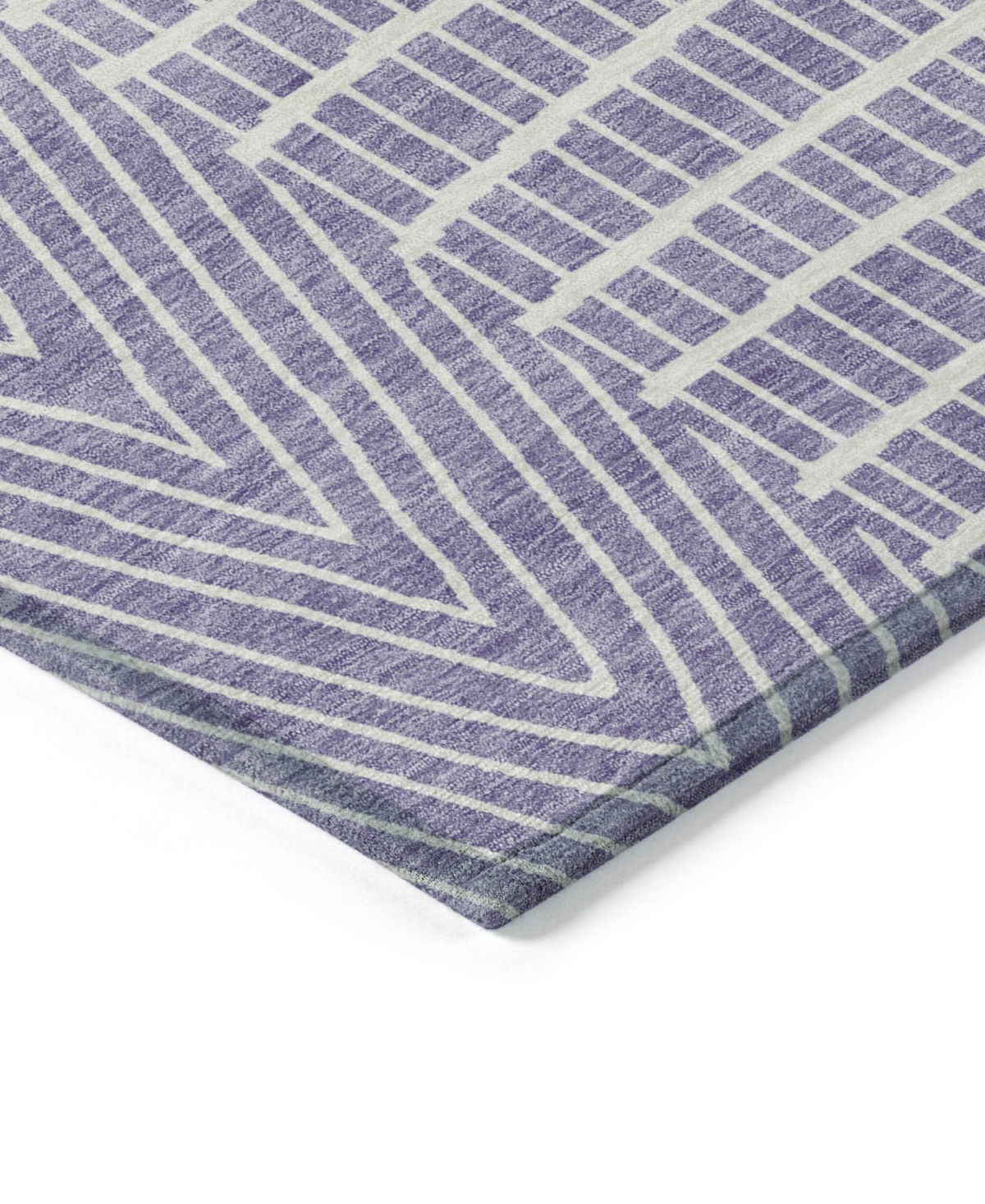 Addison Chantille Machine Washable Acn990 9'x12' Area Rug In Lavender