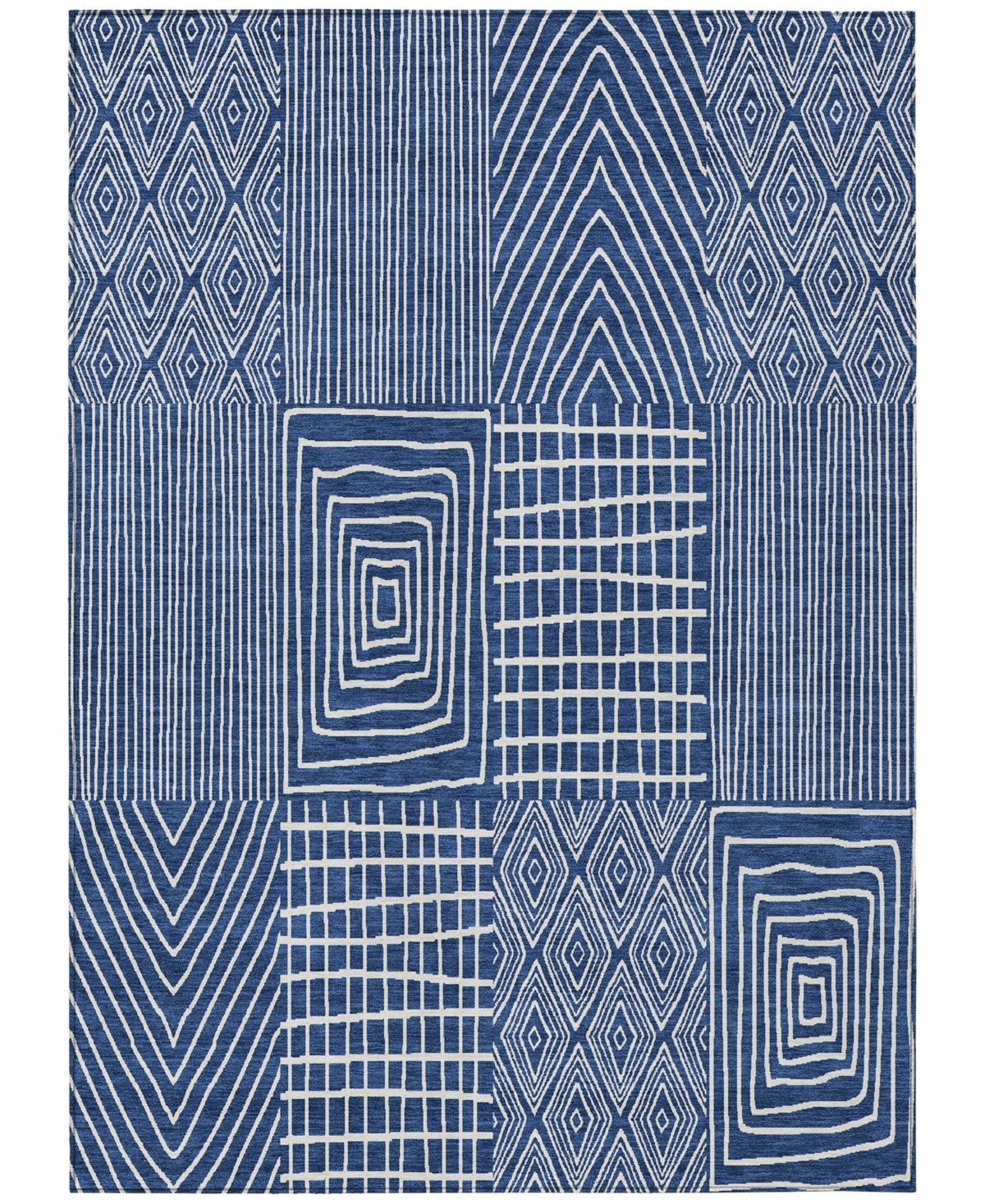 Addison Chantille Machine Washable Acn990 9'x12' Area Rug In Navy