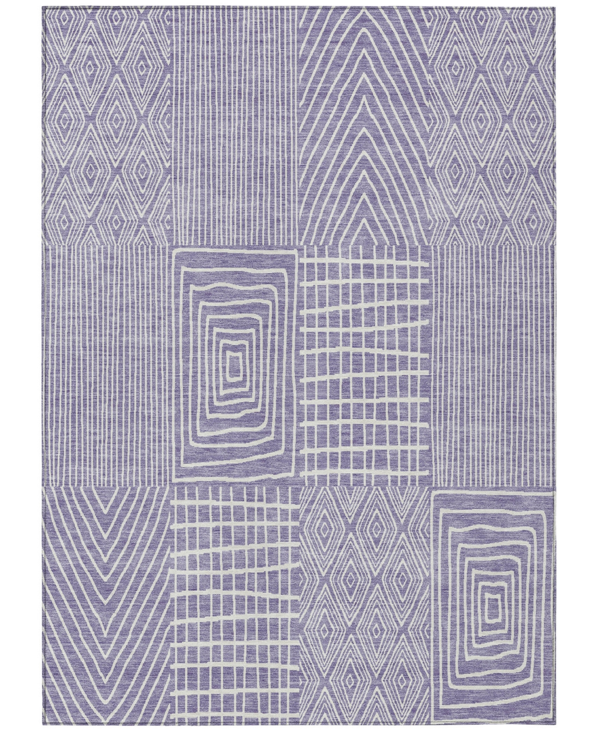 Addison Chantille Machine Washable Acn990 9'x12' Area Rug In Lavender