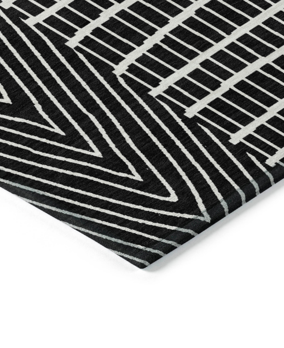 Addison Chantille Machine Washable Acn990 5'x7'6" Area Rug In Black