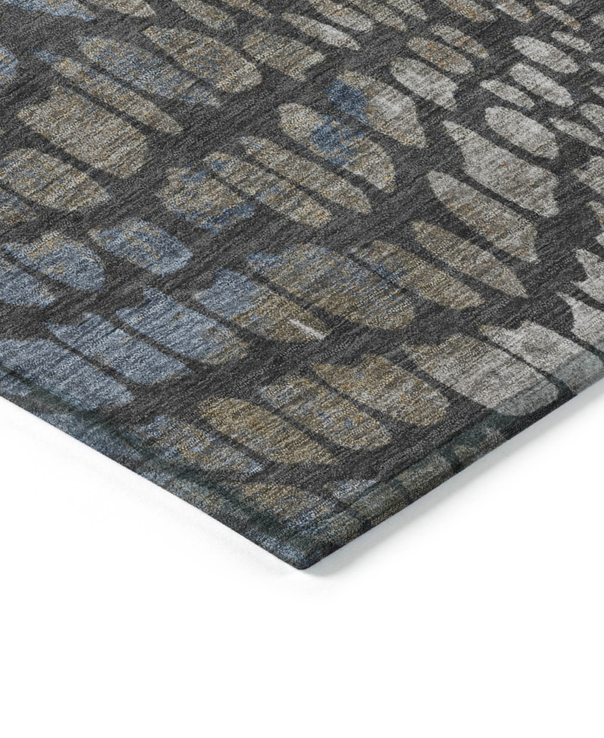 Addison Chantille Machine Washable Acn988 5'x7'6" Area Rug In Charcoal
