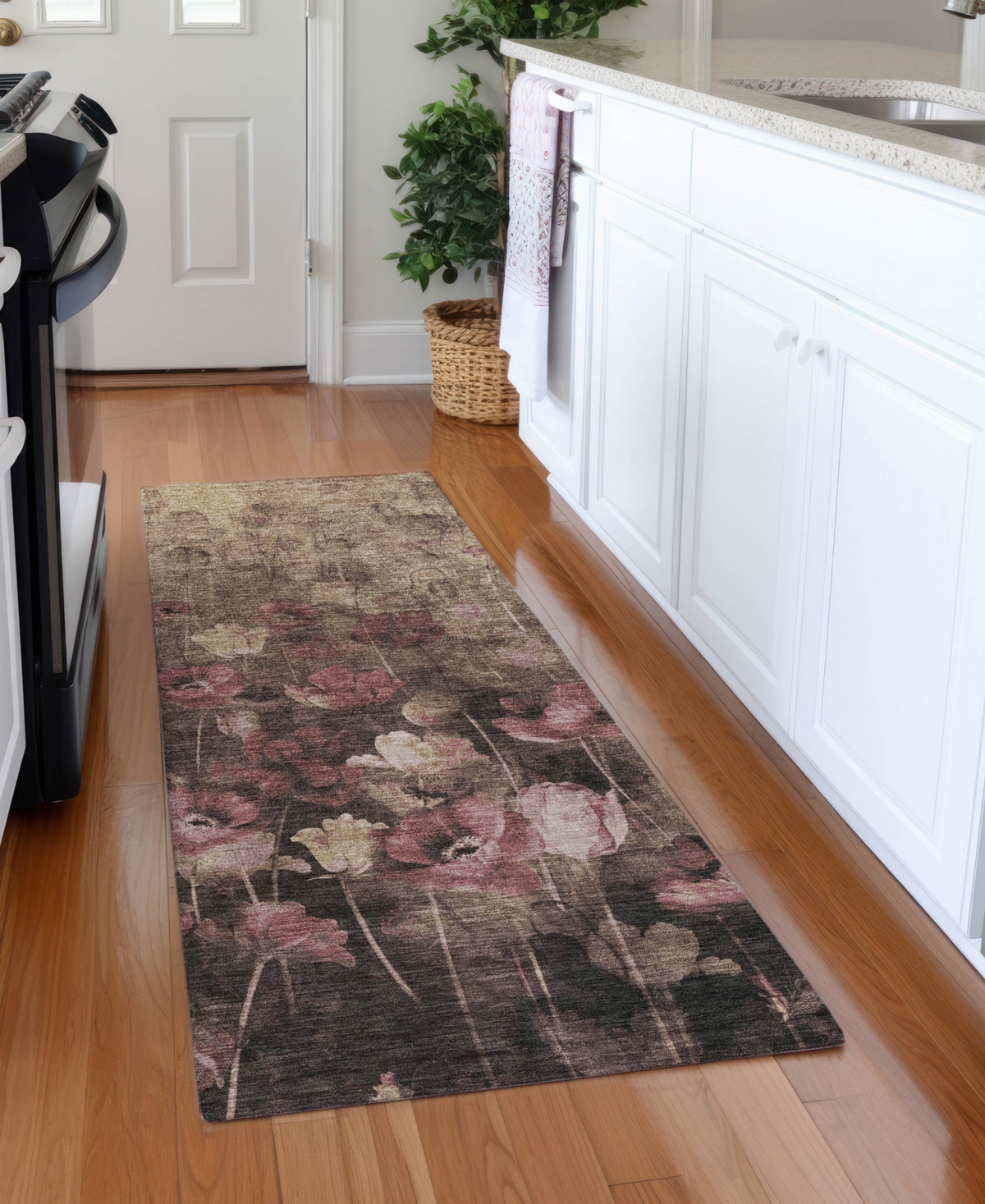 Addison Chantille Machine Washable Acn992 2'3"x7'6" Runner Area Rug In Taupe