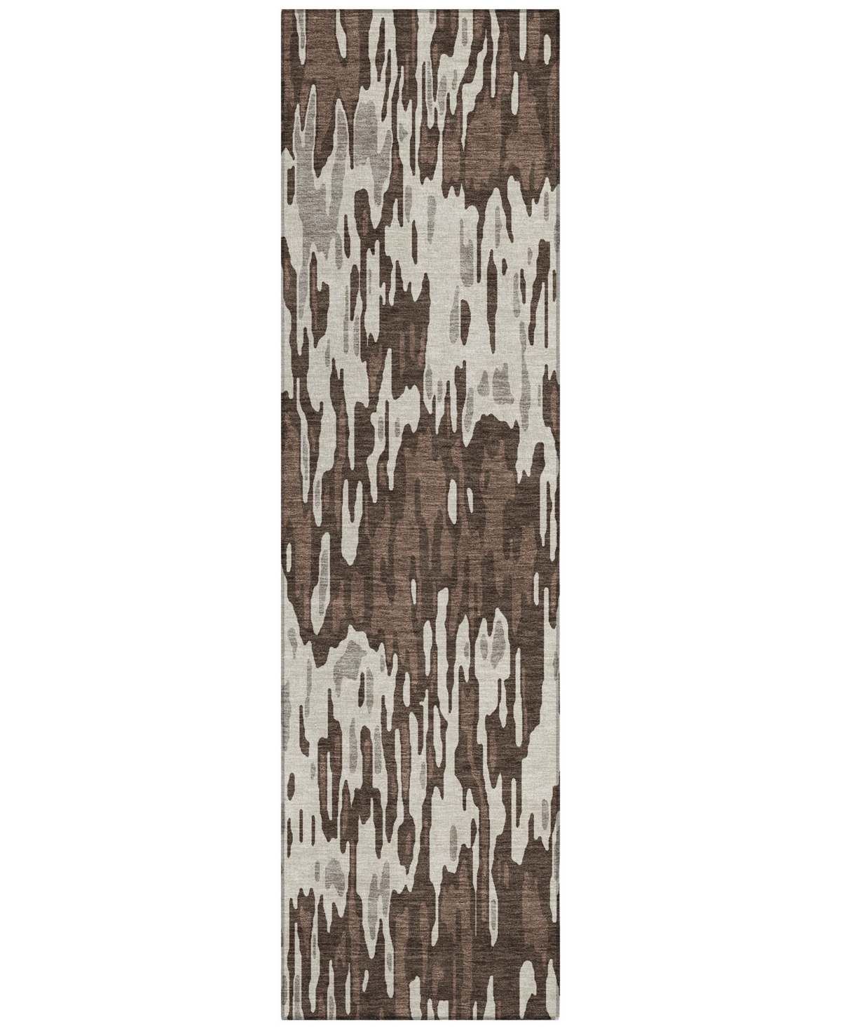 Addison Chantille Machine Washable Acn986 2'3"x7'6" Runner Area Rug In Brown