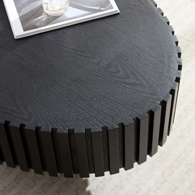 Ellipse Coffee Table with Sturdy Pedestal