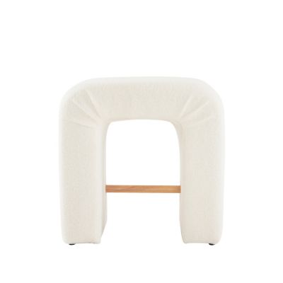 24'' Boucle stool Set of 2,Dining Chairs for Home Kitchen Island,White