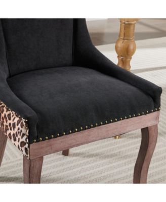 Leopard Print Dining Chairs (Set of 2)