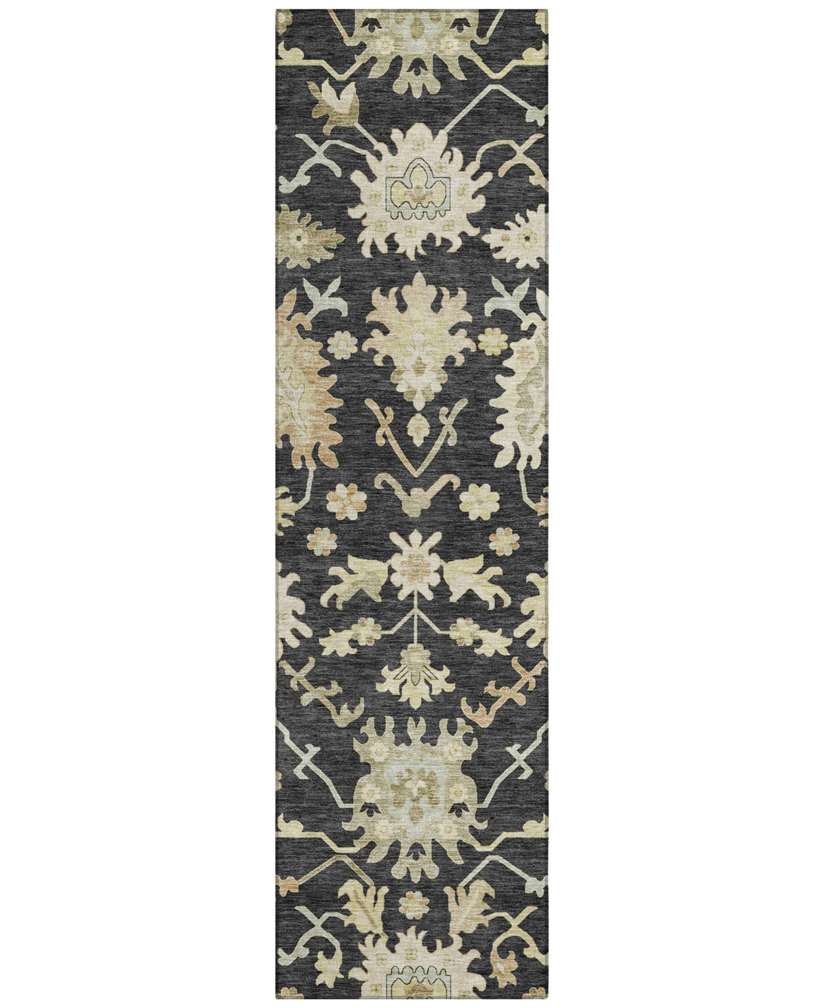 Addison Chantille Machine Washable Acn1150 2'3"x7'6" Runner Area Rug In Black