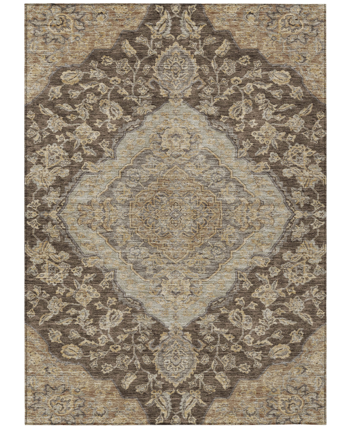 Addison Chantille Machine Washable Acn1151 8'x10' Area Rug In Chocolate