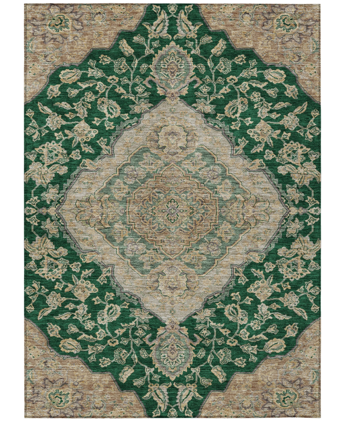 Addison Chantille Machine Washable Acn1151 9'x12' Area Rug In Jade