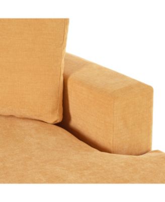 Mirod 53.5''70.9'' Oversized Chaise, Lounge Chair - Classic Design, Soft Fabric, Easy Assembly, Durable Frame with Solid Wood Legs