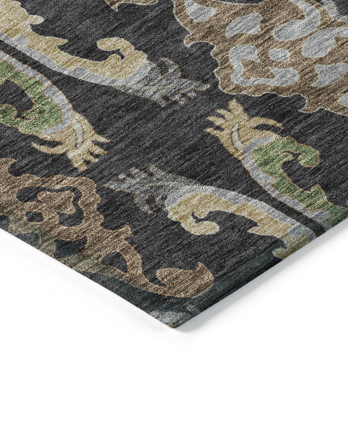 Addison Chantille Machine Washable Acn1153 5'x7'6" Area Rug In Black