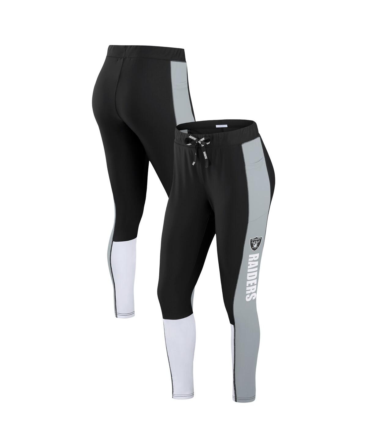 Women's Las Vegas Raiders Color-block Leggings - Black, Gray