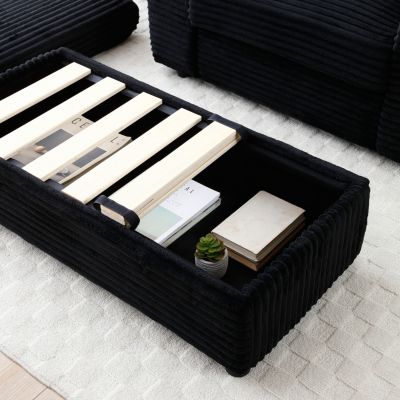 Oversized Accent Chair with Ottoman