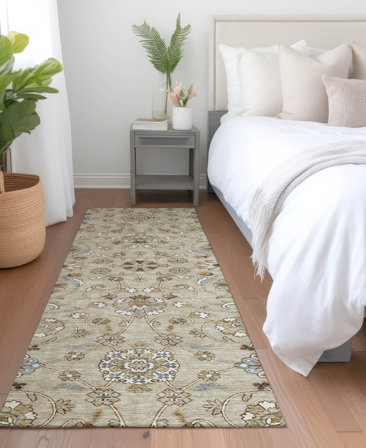 Addison Chantille Machine Washable Acn1149 2'3"x7'6" Runner Area Rug In Beige