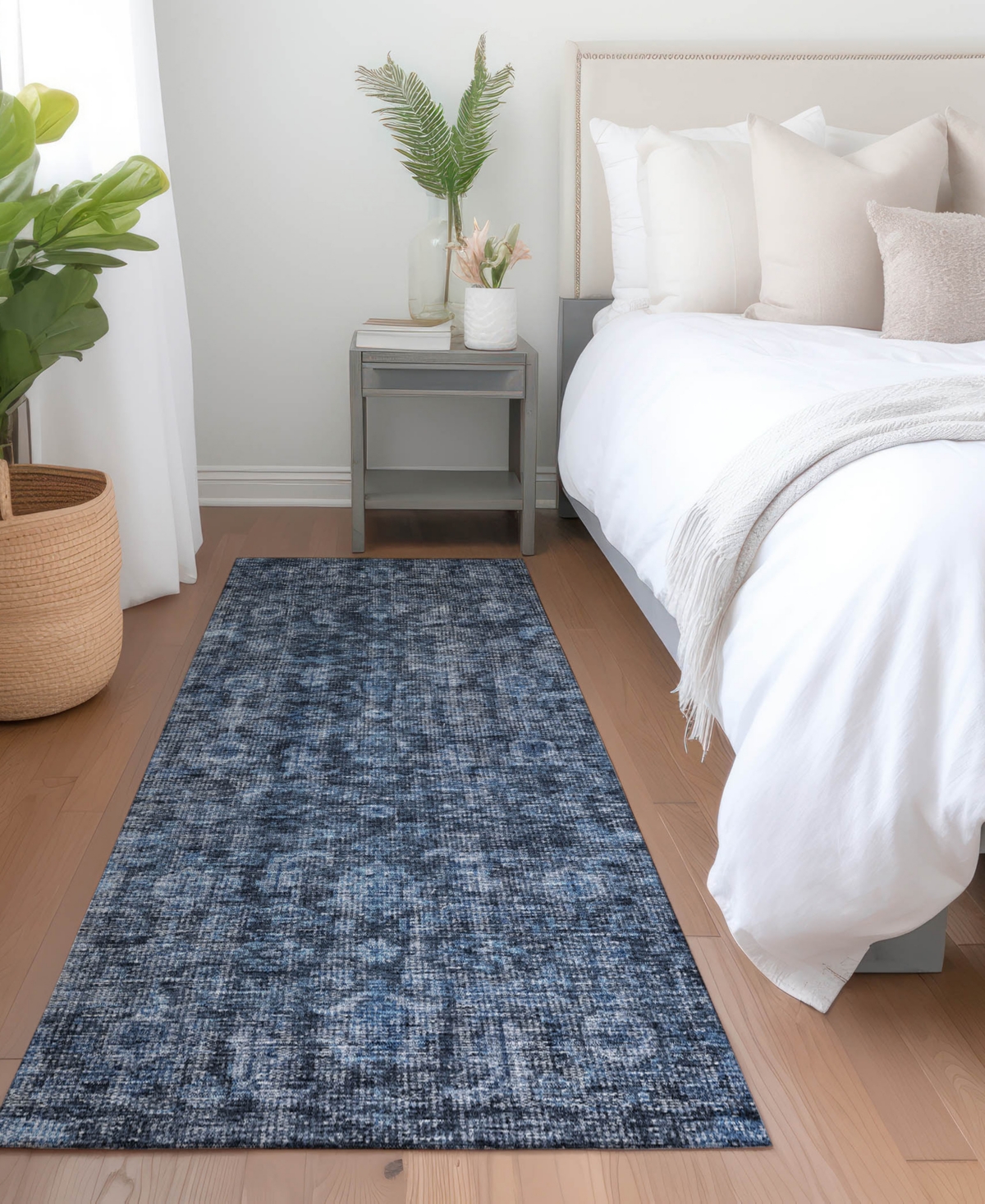 Addison Chantille Machine Washable Acn1145 2'3"x7'6" Runner Area Rug In Blue