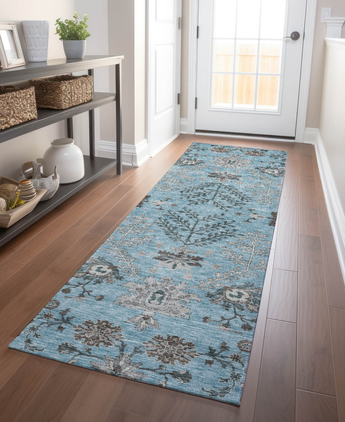 Addison Chantille Machine Washable Acn1156 2'3"x7'6" Runner Area Rug In Mist